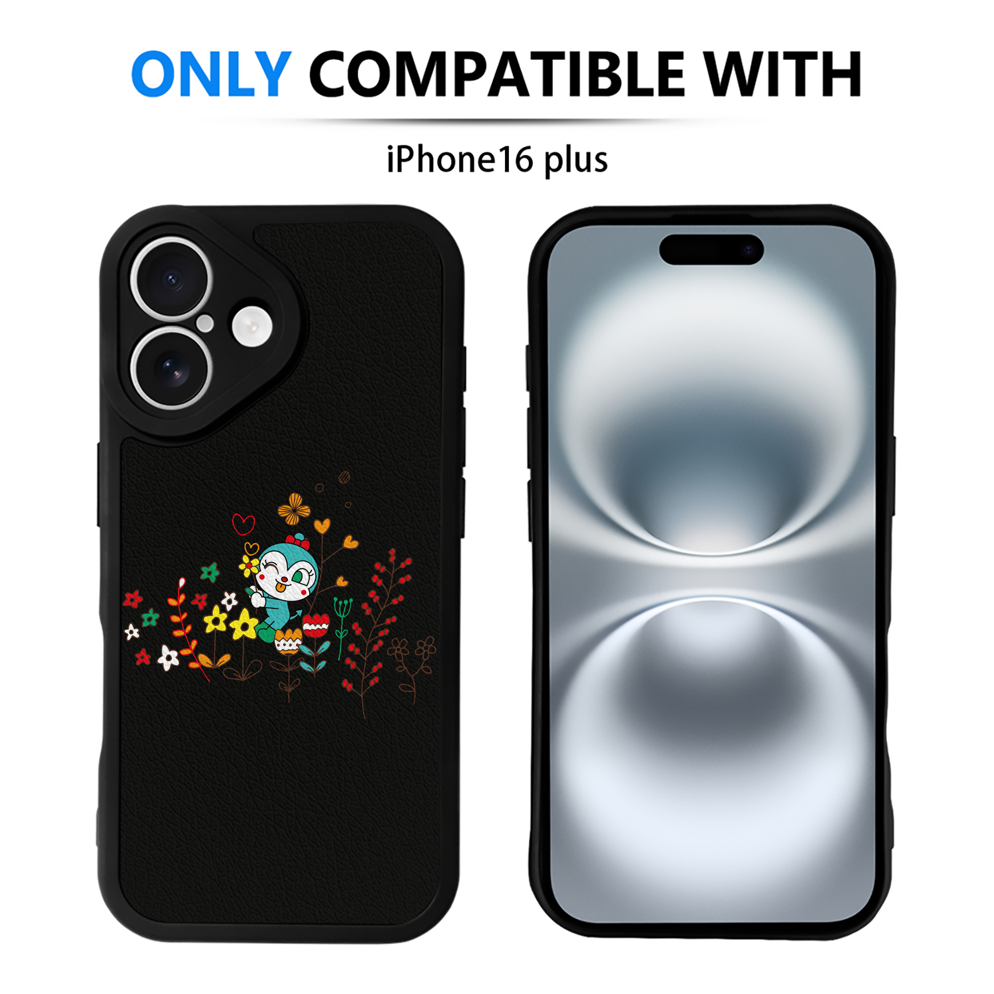 （画像用） アンパンマン Anpanman 【iPhone 16シリーズ対応】シリコンスマホケース（レザー調） 材質：シリコン